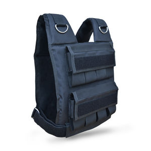 Gilet lesté pour entraînement fitness, avec plaques en acier, réglable, tactique - Product Image 1
