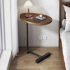 Modern Square Natural Oak End Table 2-Tier Wood Side Table with <b>Storage</b> Shelf <b>Bedside</b> Nightstand for Bedroom and Living Room - Product Image 3