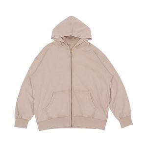 Sudadera con capucha vintage para hombre, con lavado ácido y efecto desgastado, de algodón orgánico, extragrande, de peso pesado, con cremallera completa, 2026 - Product Image 5