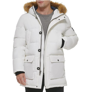 Manteau d'hiver long à capuche Solid Trader Premium, 70% coton, avec une forte protection extérieure, des poches confortables pour les mains, doublure en coton, aspect élégant, style puffer - Product Image 5