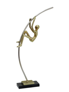 Escultura Contemporánea de Atleta con Barra de Aluminio, Figura Deportiva Abstracta, Estatua Metálica Moderna, Decoración Deportiva para el Hogar y la Oficina - Product Image 4