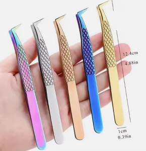 Pince à cils de haute qualité avec pointe fine de précision, outil professionnel pour extensions de cils, pour salon et usage domestique - Product Image 1