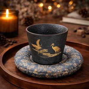 Handmade Wabi-Sabi Traditional Coffee cup Ceramic Irregular Shape Coffee <b>Mug</b> with Saucer Pottery Design By Universal Overseas - Product Image 6