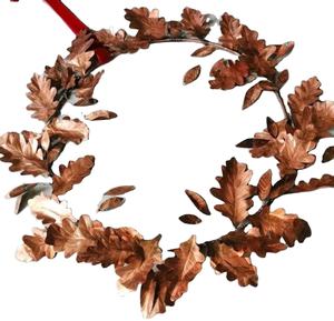 Christmas Wreath in Brown Garland with Floral Design Perfect for Elegant Holiday Shades and Festive Wedding <b>Party</b> <b>Decor</b> - Product Image 1