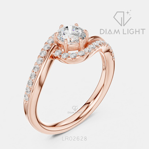 Bague de mariage ronde 0,50 carat, bijoux fins, certifiée IGI, or blanc 14 carats, diamant de laboratoire, bague de fiançailles et d'anniversaire - Product Image 4