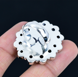 Anillo Alternativo con Forma de Flor y Piedras Preciosas Naturales, Regalo de Joyería Especial para Mamá, Joyería Floral - Product Image 3