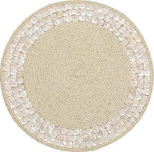 <b>Placemat</b> Glass <b>Beaded</b> <b>Placemat</b> Luxury Kitchen Decoration <b>Beaded</b> <b>Placemats</b> Table Mat Dinning Table Restaurant and Hotel Design - Product Image 1