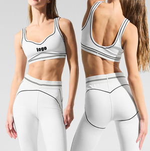 Customised Recyclable Spandex <b>Nylon</b> Women's High Elasticity High Waist Quick Dry Fitness Exercise Yoga Sports Bra <b>Leggings</b> - Product Image 1