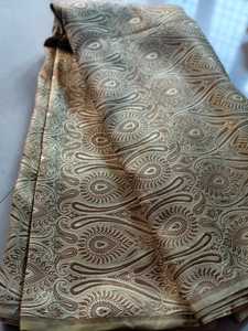Premium Embossed Brocade <b>Fabric</b> With Metallic Jacquard Pattern For Women <b>Sari</b> Silk Medium Weight Woven - Product Image 2