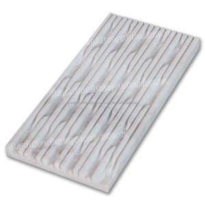 Revêtement mural moderne en marbre blanc, carreaux ignifuges pour la décoration intérieure, pierre de parement à surface rugueuse, pierre murale empilée, accents muraux en pierre - Product Image 4