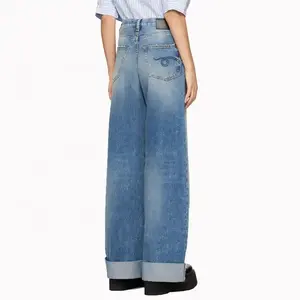 Jean en denim délavé coupe ample pour homme, style streetwear, multi-poches, léger, décontracté, printemps - Product Image 3