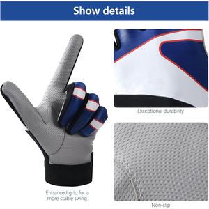 Gants de frappe de baseball de qualité professionnelle en cuir Cabratta 100% avec logo et design personnalisés, qualité supérieure - Product Image 3