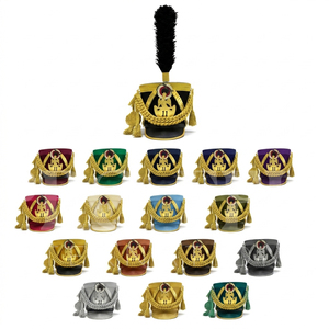 100% High Quality Black Gold Custom Design Peak <b>Cap</b> Ceremonial Parade <b>Hat</b> Uniform Dress <b>Cap</b> Custom Style Tassel Decoration - Product Image 1