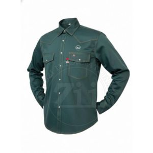 Chemise ignifuge résistante aux flammes NFPA 2112 CAT 2 pour le soudage, manches longues, 100% coton, respirante, pour hommes, usage industriel - Product Image 2