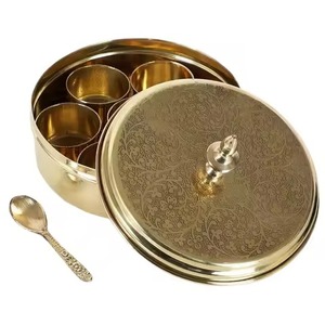Boîte de rangement pour épices de cuisine de luxe en métal avec couvercle décoratif, organisateur pour les herbes aromatiques, les assaisonnements et les besoins de cuisson - Product Image 2