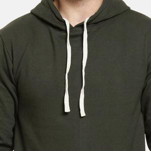 Vente en gros de sweats à capuche en coton molletonné vert olive de haute qualité pour hommes, style décontracté, vintage, respirant et léger pour hommes - Product Image 4