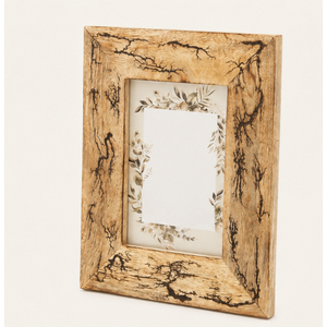 <b>Wood</b> Burning Photo <b>Frame</b> Natural Mango <b>Wood</b> <b>Picture</b> <b>Frame</b> with Lightning Burn Pattern for Home Decor Tabletop Display - Product Image 5