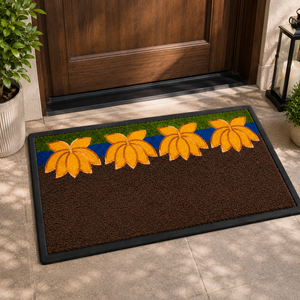 Tapis de porte personnalisable à motif floral, antidérapant, lavable, pour intérieur et extérieur, tapis de bienvenue décoratif pour la maison - Product Image 2