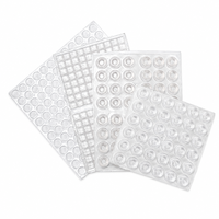 Tampons de protection adhésifs transparents en PVC à grille plate pour tiroirs et meubles 15x4mm