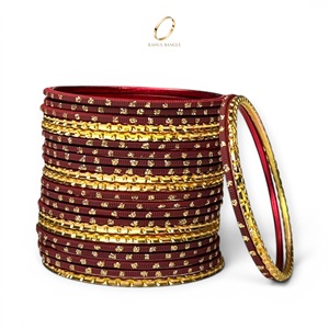 Elegant High Selling Kids Maroon <b>Red</b> Plated Crystal Stainless Steel Fashion Bangles Indian Jewelry Set for Girls Party Wedding - Product Image 3