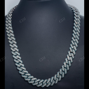 14MM 22" Fully Iced Miami Cuban Link <b>Chain</b> Wholesale VVS D Moissanite Gold Plated Sterling <b>Silver</b> Men's Hip Hop GRA Necklaces - Product Image 4