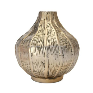 Vase à fleurs moderne en métal doré pour la décoration intérieure Vase à fleurs en aluminium coulé Jardinières pour pots de fleurs - Product Image 2