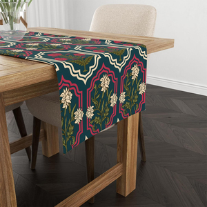 Indian Exporter Customized Wedding Table Runner Luxury Cotton Embroidered Linen for Party Decoration - Product Image 4