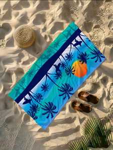 Serviette de plage sportive turque moderne de luxe, haute qualité, séchage rapide, microfibre douce, écologique, imprimé floral, logo personnalisé OEM ODM - Product Image 3