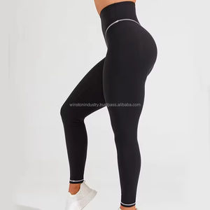 High Quality Butt Lift Women's Yoga Pants with Seamless Crossover Waist High-Waist <b>Leggings</b> with Holes <b>Top</b> Grade Yoga <b>Leggings</b> - Product Image 5