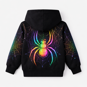 Sweat à capuche personnalisé imprimé araignée coloré pour garçons - Respirant 100% coton - Fournisseur OEM et fabricant direct d'usine - Product Image 2