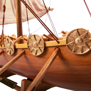 Modelo de Barco Vikingo Drakkar Hecho a Mano, Decoración Náutica para Hotel, Oficina, Hogar y Regalo - Contacto para Venta al por Mayor - Product Image 6