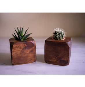 Maceta de madera ecológica, moderna, personalizada, artesanal, en oferta, 3 piezas en diferentes tamaños. - Product Image 3