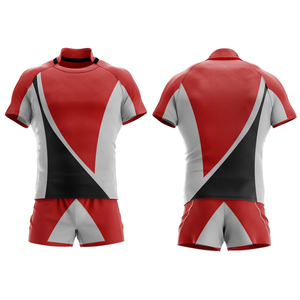 Ensemble de maillots de rugby haut de gamme en polyester durable, conception personnalisée d'usine OEM, vente en gros, exportation mondiale - Product Image 4