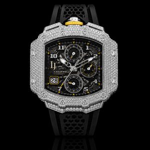 Reloj Clásico Personalizado de Aleación y Cristal de 40 mm para Hombre, con Diamantes Cultivados en Laboratorio, Estilo Hip Hop, Joyería de la Mejor Calidad, Venta al Por Mayor - Product Image 3
