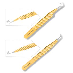 Pince à épiler avec pointe en diamant de couleur enduite de poudre, extension de cils, pince à saisir lisse, nouveau design - Product Image 3