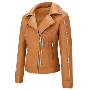 Vestes en cuir véritable pour femmes, de haute qualité, sur mesure, style universitaire court, pour l'hiver, adaptées aux activités de plein air. - Product Image 6