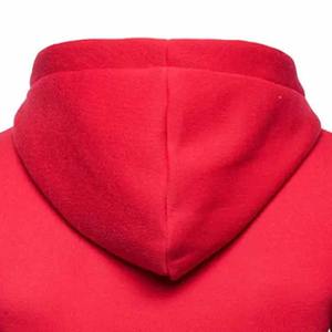Sudadera con Capucha Personalizada para Hombre, Diseño de Bloques de Color Rojo y Blanco, Corte Ajustado, Forro Polar, Paneles Geométricos, Venta al Por Mayor de Fábrica, MOQ Bajo - Product Image 5