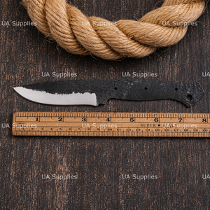 Cuchillo de hoja fija personalizado, acero al carbono, punta caída, filo recto, para camping, bricolaje, material para mango personalizado, venta al por mayor - Product Image 5