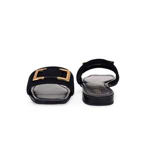 รองเท้าแตะขนสัตว์ทางการสีดำ FR8257อุปกรณ์เสริมที่ทันสมัยสวมใส่สบาย - Product Image 2