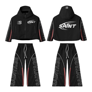 Conjunto Deportivo de Fabricante 100% Poliéster, Secado Rápido, Chaqueta Cortavientos con Cremallera y Pantalones Deportivos de Nailon - Product Image 1