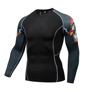 Premium Quality Latest Design <b>Shirts</b> Long Sleeve Sublimation <b>Compression</b> <b>Shirt</b> <b>Men</b> Rash Guard For <b>Men</b> - Product Image 2