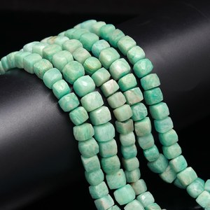 Cuentas de Amazonita Natural en Forma de Caja de 6-9mm, Hilo de Cuentas Sueltas de Amazonita para Fabricación de Joyas, Diseño de Pulseras, Venta al por Mayor a Granel - Product Image 3