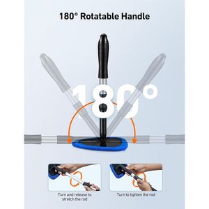 Kit de Herramientas para Limpieza de Autos con Mango Extensible y 4 Almohadillas de Microfibra Reutilizables de Alta Densidad para Detallado Interior - Product Image 5