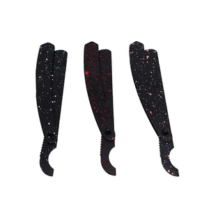 Nueva Llegada: Navaja de Barbero de Acero Inoxidable Negro con Mango de Plástico Sólido Sostenible, Profesional y Segura, con Cuchillas de un Solo Filo - Product Image 1