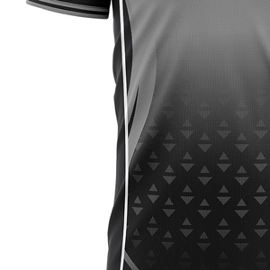 Custom Sublimated Unisex <b>Soccer</b> Jersey Black Gray Gradient Crew Neck Short Sleeve Moisture Wicking Regular Fit All Seasons Color - Product Image 5