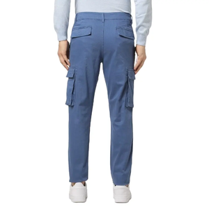 Pantalon cargo droit uni avec logo personnalisé, pantalon de sport pour homme, pantalon cargo multi-poches de haute qualité - Product Image 2