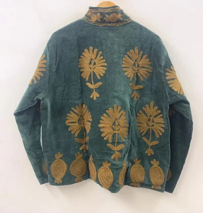 Handmade Suzani Velvet <b>Bomber</b> <b>Jacket</b> Bohemian Women's Autumn Winter Reversible <b>Vintage</b> Floral Cotton-Lined <b>Jacket</b> - Product Image 2