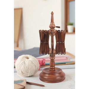 เครื่องม้วนไหมพรมไม้สีน้ำตาล ใช้สำหรับถักไหมพรมได้ดีเยี่ยม โดย Ayaans Creations - Product Image 2