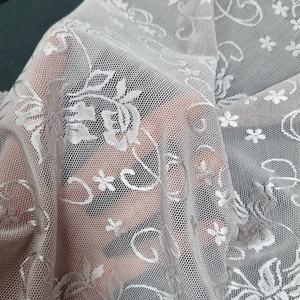 Tela de Encaje Elástica Floral de 147 cm, Malla de Encaje de Nailon y Spandex para Lencería, Vestidos de Moda, Tela de Encaje Elástica Suave - Product Image 4