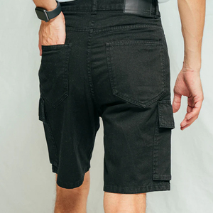 Shorts en jean décontractés pour hommes, coupe droite et ample, longueur genou, style streetwear, personnalisables, vente en gros - Product Image 5